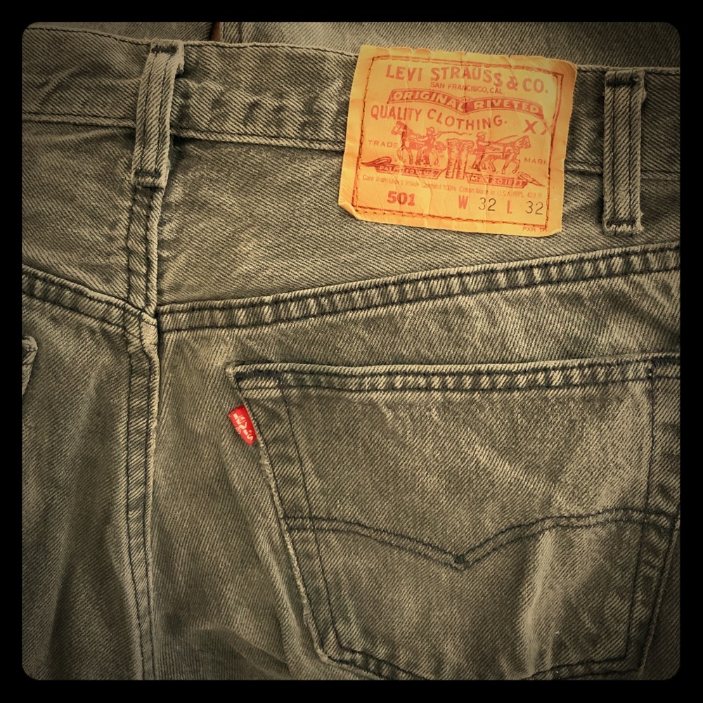 Levi Strauss & Co grey 32x32 501 jeans EUC vintage